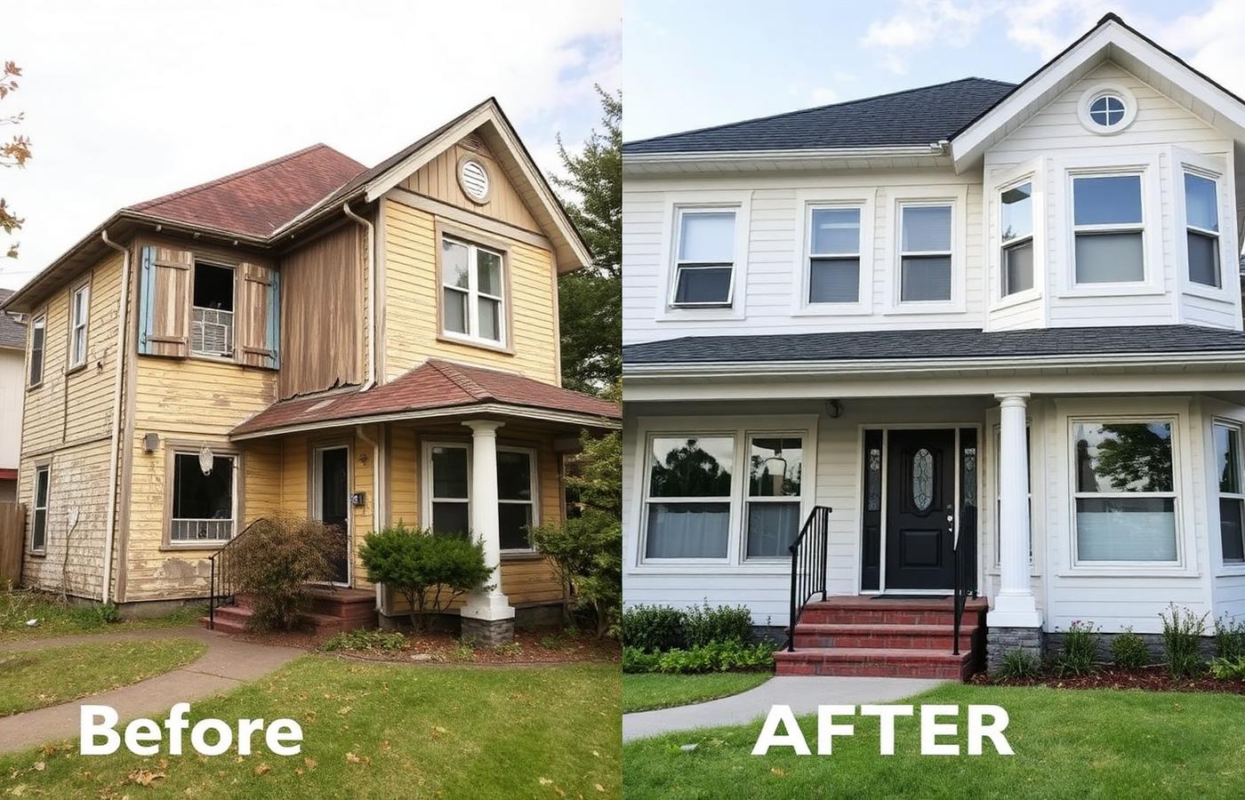 Before and after UVP renovation